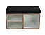Coussin banquette pour meuble de rangement Quube | Noir | HxLxP 390 x 400 x 60 cm | Novigami